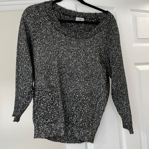 Black and white speckled sweater
